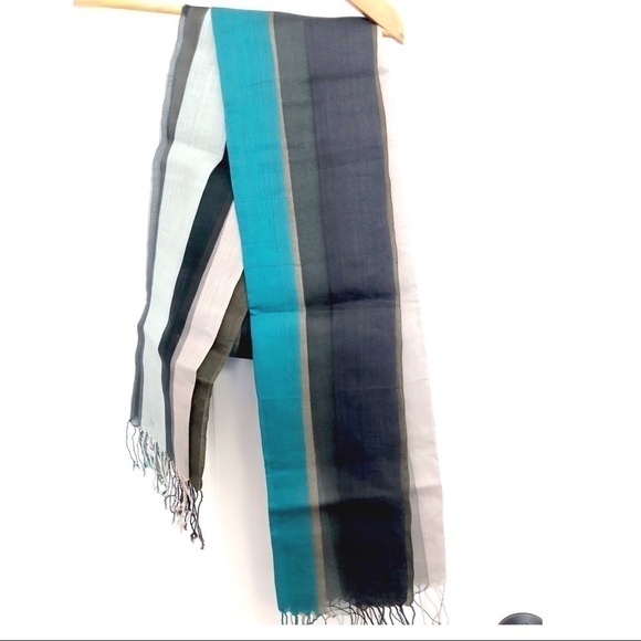 GUDRUN GRENZ SILK WRAP/SCARF, SILK SCARF - Picture 7 of 8